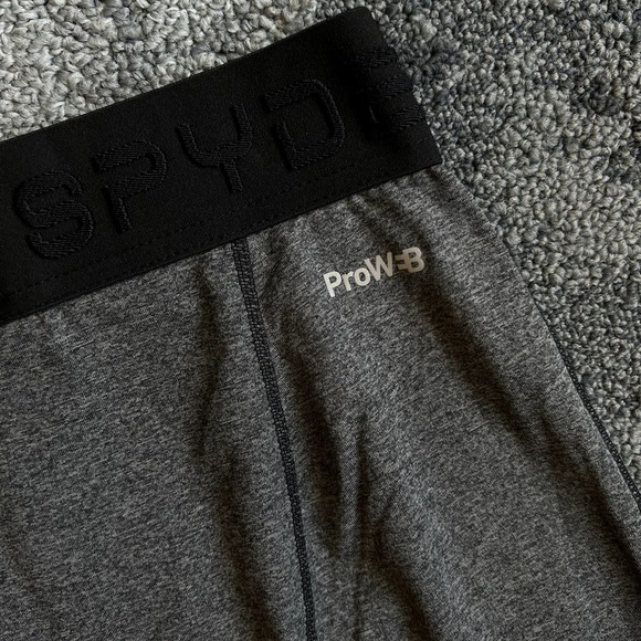 NEW Spyder Active Gray Colorblock Quick Dry Leggings Men's Size Small - Picture 6 of 6